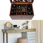 6 Compartment Vintage Wooden Jewelry Box Organizer 5 | PricZone