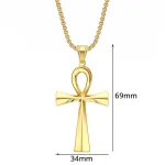 Ancient Egypt Ankh Cross Charm Pendant Gold Silver Color Stainless Steel Amulet Necklaces For Women Men Egyptian Jewelry Gifts 3 | PricZone