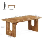 Modern Wood Dining Table 71 inch for 6 to 8 2 | PricZone