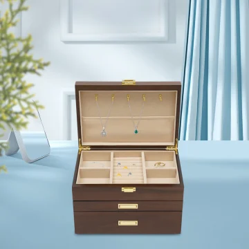 Wooden Watch and Jewelry Organizer Display Case 2