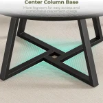 IRONCK Round Dining Table 51 inch for 6 People 6 | PricZone