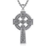 Silver Celtic Cross Evil Eye Irish Pendant 1 | PricZone