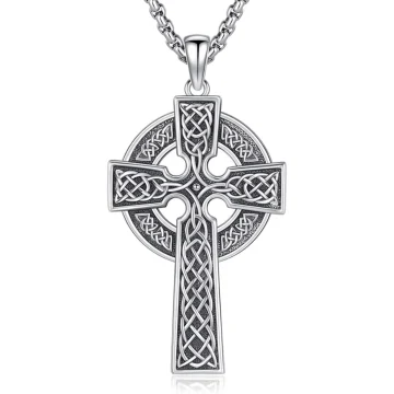 Silver Celtic Cross Evil Eye Irish Pendant 1 | PricZone