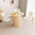 315 Inch Round Farmhouse Table Fluted Wood Base 6 | PricZone