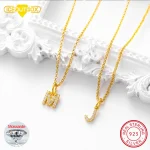 Moissanite Initial Letter Necklace 925 Silver 1 | PricZone