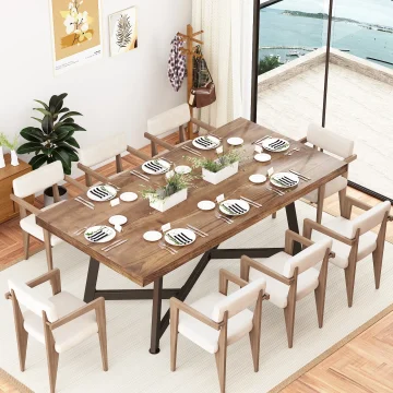 72 Inch Solid Wood Farmhouse Dining Table 2 | PricZone