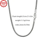 Silver Snake Chain Necklace for Men and Womens 5 | PricZone