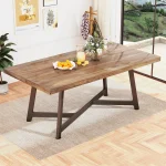 72 Inch Solid Wood Farmhouse Dining Table 3 | PricZone