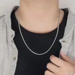 Silver Snake Chain Necklace for Men and Womens 1 | PricZone