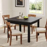 Modern Square Wood Dining Table for 2 4 People 6 | PricZone