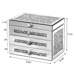 Mirrored Glass Jewelry Box 3Layer 2Drawer 4 | PricZone Mirrored Glass Jewelry Box 3 Layer 2 Drawer 4 | PricZone
