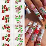 3D Cherry Nail Charms 36pc Rhinestone Glitter Set 1 | PricZone