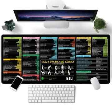 Large Excel Cheat Sheet Desk Pad Mouse Pad Office 1 | PricZone