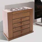 5 Tier Wooden Jewelry Box Drawers Mirror 4 | PricZone