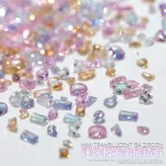Aurora Zircon Nail Rhinestones 50pcs Mix Shapes 1 | PricZone