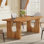 Modern Wood Dining Table 71 inch for 6 to 8 5 | PricZone