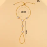 Bridesmaid Zircon Flower Finger Bracelet 2 | PricZone