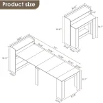 Extendable Dining Table with Storage Folding 2 | PricZone