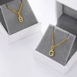 Moissanite Initial Letter Necklace 925 Silver 6 | PricZone