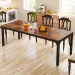 Tribesigns Rustic Large Dining Table for 6 8 People 1 | PricZone