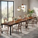 Tribesigns Rustic Large Dining Table for 6 8 People 5 | PricZone
