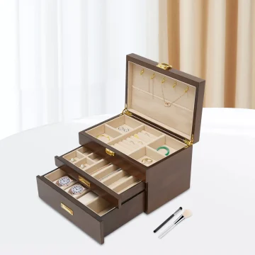 Wooden Watch and Jewelry Organizer Display Case 1