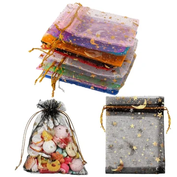 50pc Moon Star Organza Bags Party Favor Pouch 1 | PricZone