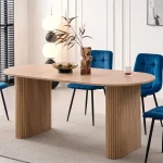 71 Inch Oval Farmhouse Dining Table 6 | PricZone