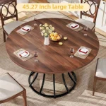 Round Dining Table 45 inch Farmhouse Metal Base 3 | PricZone