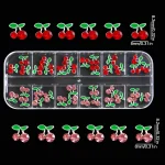 3D Cherry Nail Charms 36pc Rhinestone Glitter Set 6 | PricZone