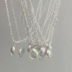 925 Silver Round Pearl Necklace Simple Charm 3 | PricZone 925 Silver Round Pearl Necklace Simple Charm 3 | PricZone