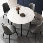 32 Inch Round Marble Dining Table for 4 1 | PricZone