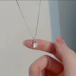 Water Drop Zircon Silver Crystal Necklace 5 | PricZone