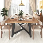 72 Inch Solid Wood Farmhouse Dining Table 1 | PricZone