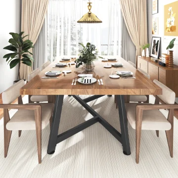 72 Inch Solid Wood Farmhouse Dining Table 1 | PricZone