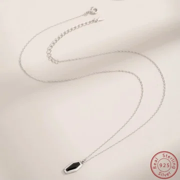 Black Agate Vintage Coffin Halloween Necklace 2 | PricZone Black Agate Vintage Coffin Halloween Necklace 2 | PricZone