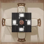 Modern Square Wood Dining Table for 2 4 People 3 | PricZone