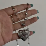 Stainless Steel Romantic Heart Locket Necklace 4 | PricZone