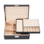 2 Layer PVC Black Jewelry Display Organizer 4 | PricZone