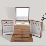 5 Tier Wooden Jewelry Box Drawers Mirror 1 | PricZone