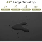 Round Fluted Dining Table 47inch for 4 Black 5 | PricZone Round Fluted Dining Table 47 inch for 4 Black 5 | PricZone