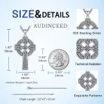 Silver Celtic Cross Evil Eye Irish Pendant 2 | PricZone