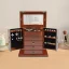 5-Tier 4 Drawer Wooden Jewelry Box with Mirror