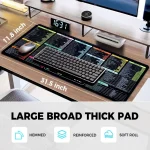 Large Excel Cheat Sheet Desk Pad Mouse Pad Office 2 | PricZone