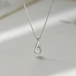 Water Drop Zircon Silver Crystal Necklace 2 | PricZone