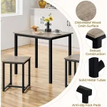 Compact 2 Person Dining Set with Chairs 5 | PricZone