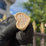 Iced Out Heart Baguette Ring Womens Micro Pave 6 | PricZone