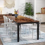 Tribesigns Rustic Large Dining Table for 6 8 People 2 | PricZone