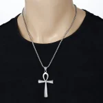 Ancient Egypt Ankh Cross Charm Pendant Gold Silver Color Stainless Steel Amulet Necklaces For Women Men Egyptian Jewelry Gifts 4 | PricZone