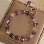 Amethyst Money Bag Bracelet Zirconia 3 | PricZone